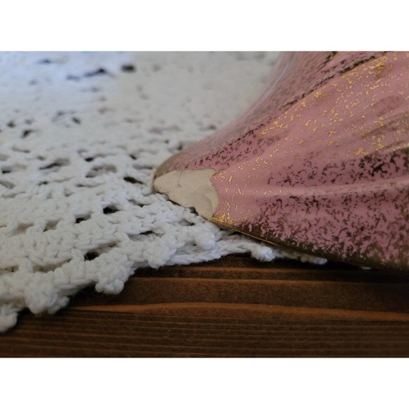 Vintage Gilner USA Pottery Pink and gold console bowl And Candle Holders - Picture 7 of 9